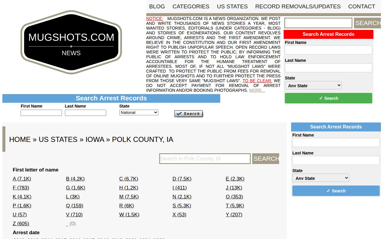 Unofficial Mugshots.com Polk County archive category